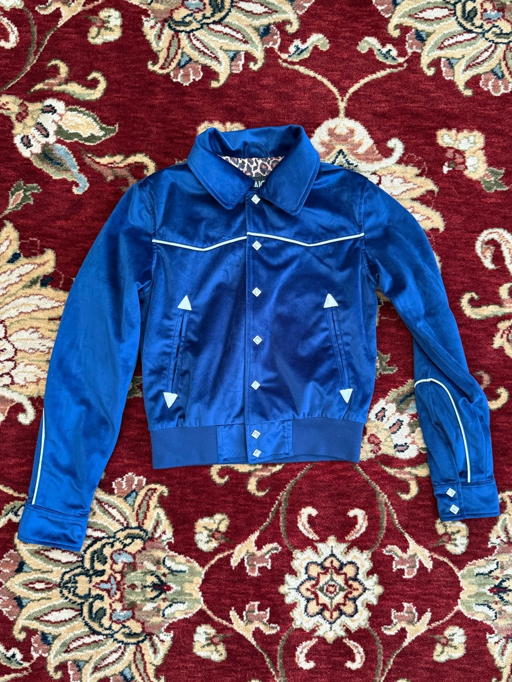 Straight to Hell Blue Velvet Jacket